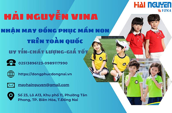 Hải Nguyễn Vina nhận may đồng phục mầm non tại Quảng Nam và cả toàn quốc