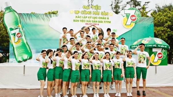 Mẫu áo thun sự kiện của công ty nước giải khát 7up