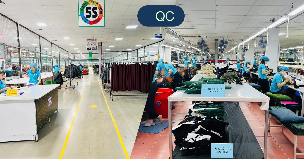 Công đoạn QC sản phẩm đồng phục