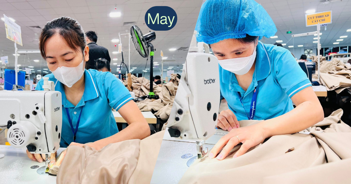 Công đoạn may đồng phục