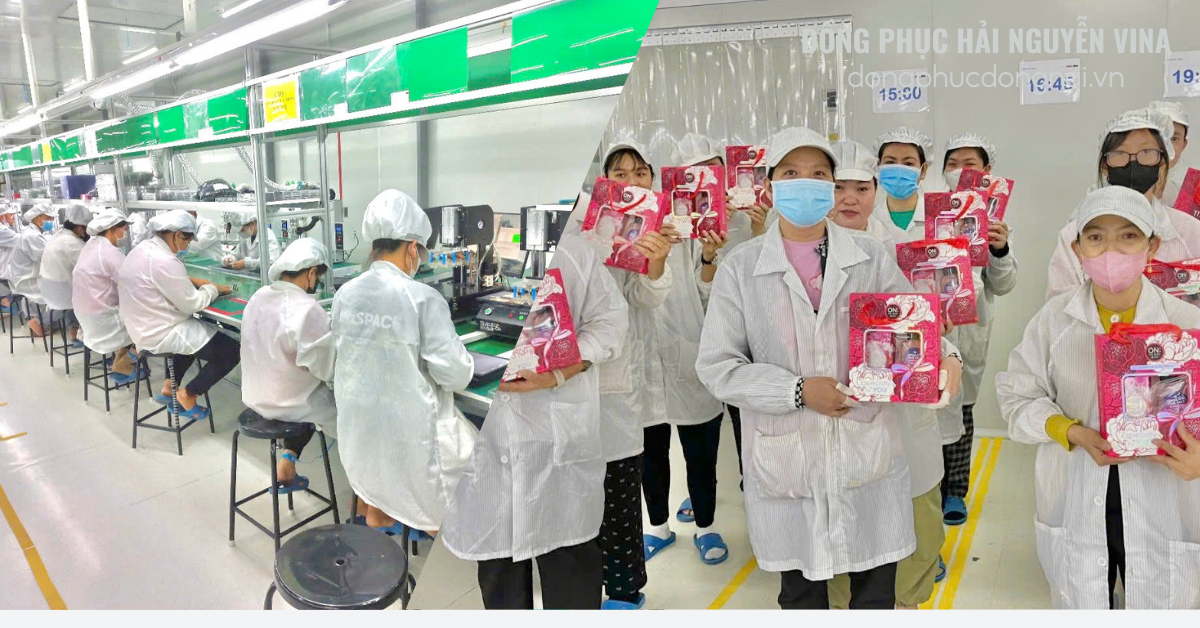 Đồng phục chống tỉnh điện công ty HKC KCN Nhơn Trạch