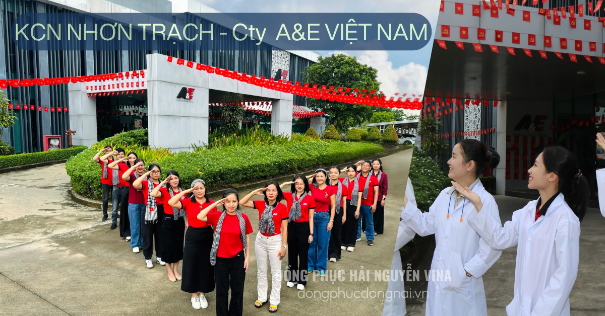 Đồng phục công ty A&E Khu công nghiệp Nhơn Trạch
