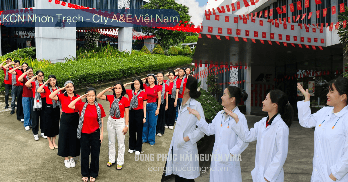 Đồng phục công ty A&E Việt Nam KCN Nhơn Trạch