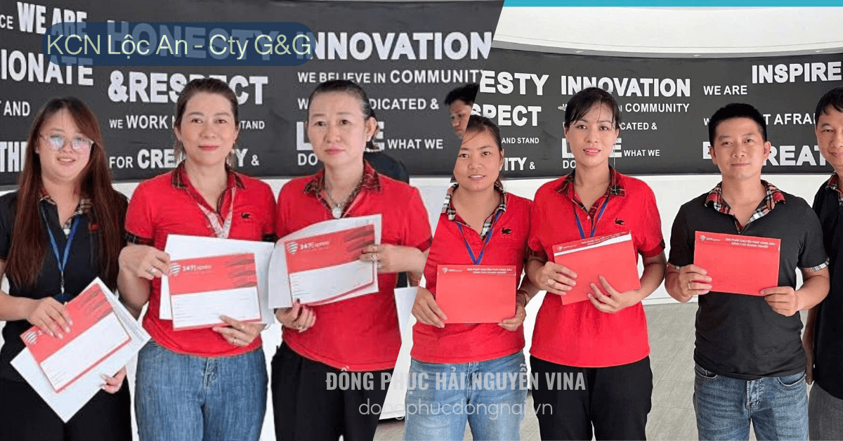 Đồng phục công ty G&A KCN Lộc An Bình Sơn