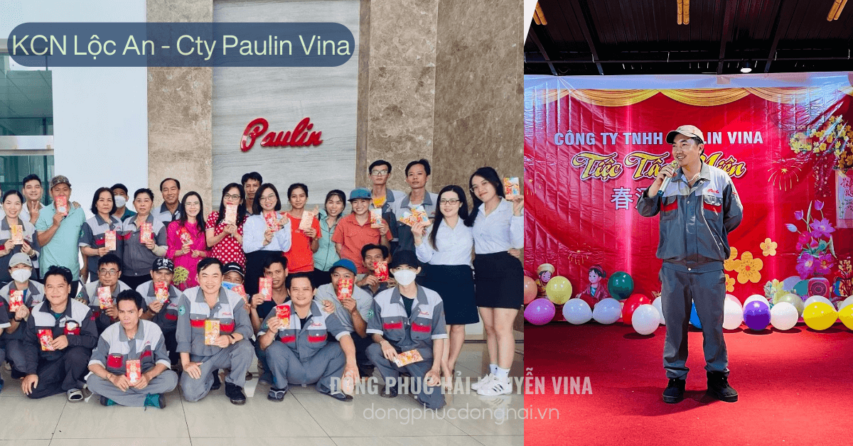 Đồng phục công ty Paulin Vina KCN Lộc An Bình Sơn