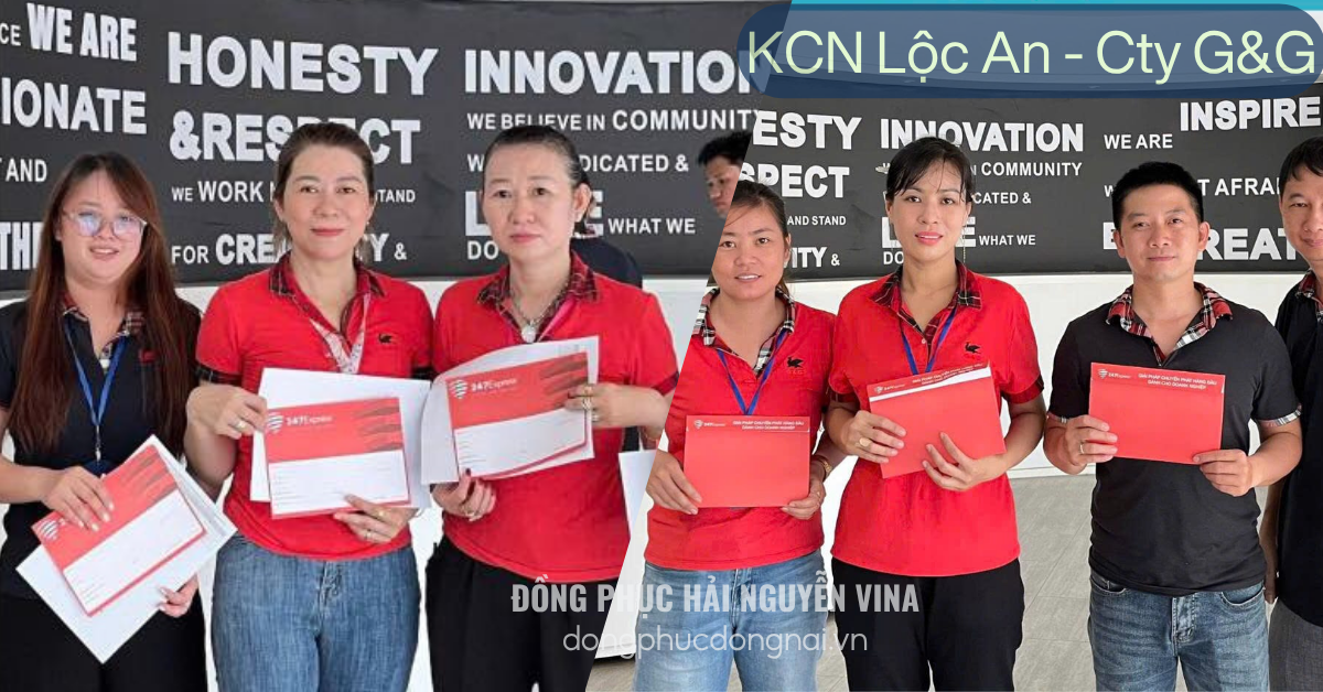 Đồng phục công ty G&G khu công nghiệp Lộc An-Bình Sơn 