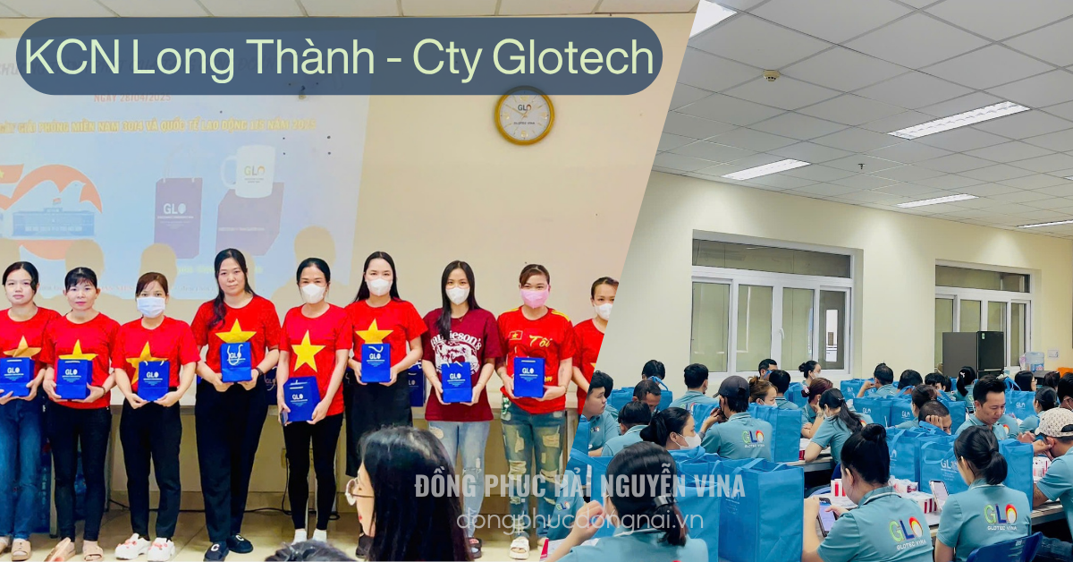 May đồng phục công ty GLOTECH VINA khu công nghiệp Long Thành