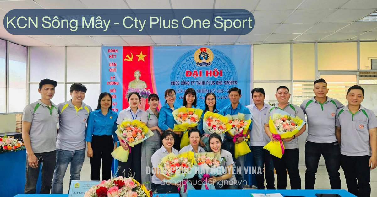 Đồng phục công ty Plus One Sport khu công nghiệp Sông mây 