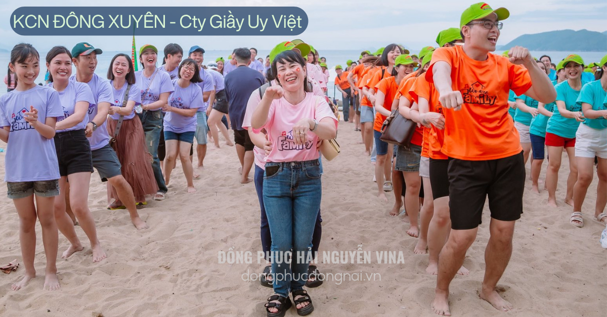 Đồng phục Teambuilding công ty Giày Uy Việt khu công nghiệp Đông Xuyên - Bà Rịa Vũng Tàu (hình 2)