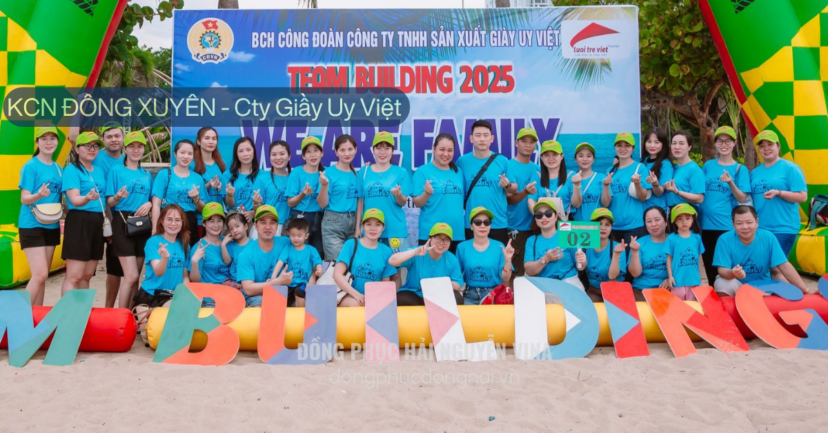 Đồng phục Teambuilding công ty Giày Uy Việt khu công nghiệp Đông Xuyên - Bà Rịa Vũng Tàu (hình 1)
