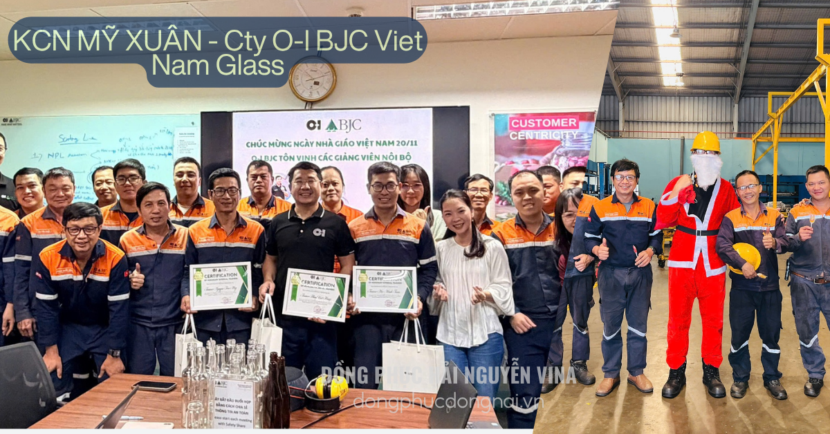 May đồng phục bảo hộ lao động công ty O BJC Việt Nam - CKN Mỹ Xuân