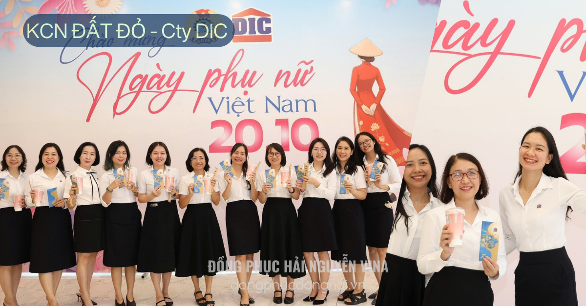 May đồng phục văn phòng công ty DIC khu công nghiệp Đất Đỏ tỉnh Bà Rịa Vũng Tàu